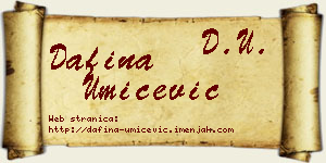 Dafina Umićević vizit kartica
